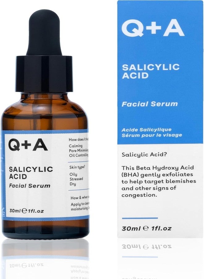 Q+A Salicylic Acid Serum (30ml), Exfoliating, Pore-Minimising and Oil-Controlling Face Serum for Blemish-Prone Skin, Skincare With Salicylic Acid, Succinic Acid and Betaine - Image 1